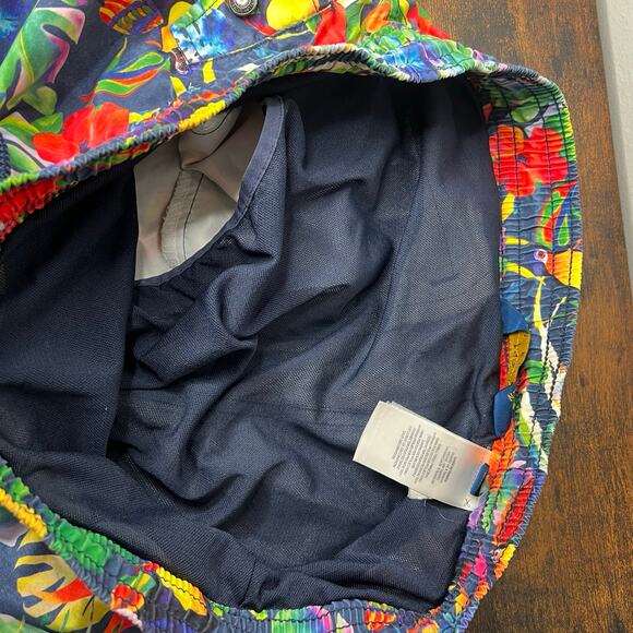 Polo Ralph Lauren Men's 7-1/4 Inch Classic-Fit Swim Trunks Tropical Parrots Sz M - Picture 8 of 14